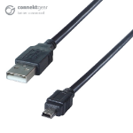 connektgear 2m USB 2 Connector Cable A Male to B Mini 5 Pin Male - High Speed