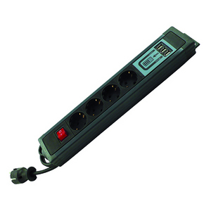 Image of REV 00146491 power extension 2.4 m 4 AC outlet(s) Black