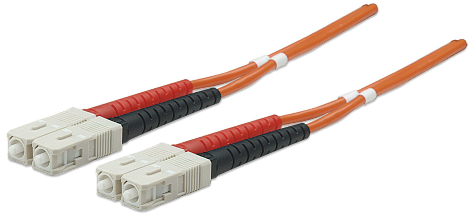 Photos - Cable (video, audio, USB) INTELLINET Fiber Optic Patch Cable, OM2, SC/SC, 2m, Orange, Duplex, Mu 470 
