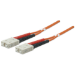 Intellinet Fiber Optic Patch Cable, OM2, SC/SC, 2m, Orange, Duplex, Multimode, 50/125 µm, LSZH, Fibre, Lifetime Warranty, Polybag