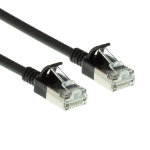 ACT Zwarte 5 meter LSZH U/FTP CAT6A datacenter slimline patchkabel snagless met RJ45 connectoren