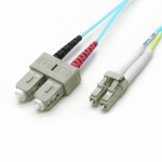 Cablenet 10m OM3 50/125 LC-SC Duplex Aqua LSOH 1.8mm Minizip Fibre Patch Lead