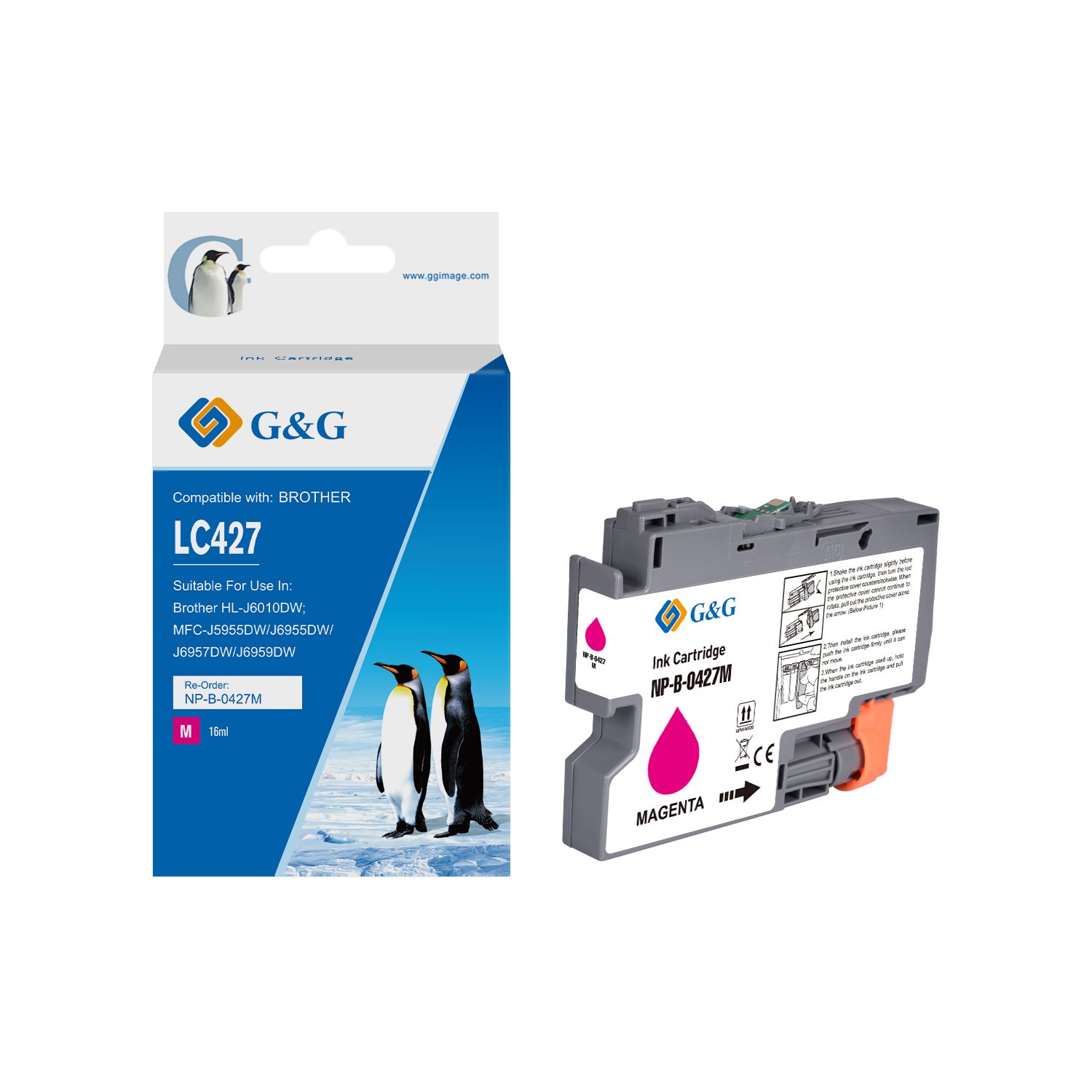 Image of CTS Wholesale Compatible Brother LC427M Magenta Ink Cartridge 16ml