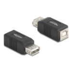 DeLOCK 67203 tussenstuk voor kabels USB Type-A USB Type-B Zwart