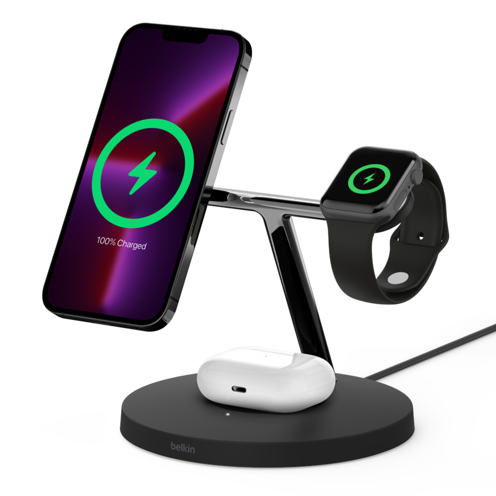 Photos - Charger Belkin BOOST↑CHARGE PRO Headset, Smartphone, Smartwatch Black DC Wirel WIZ 