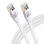 Maplin RJ45 CAT6 UTP Flat Ethernet LAN Cable - White, 15m