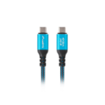 Lanberg CA-CMCM-44CU-0005-BK USB cable USB4 Gen 2x2 0.5 m USB C Black, Blue