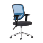NAUTILUS Designs Nexus Designer Medium Back Mesh Operator Office Chair Sculptured Lumbar Spine Support and Adjustable Arms Blue - BCM/K512/BL/ADT DD