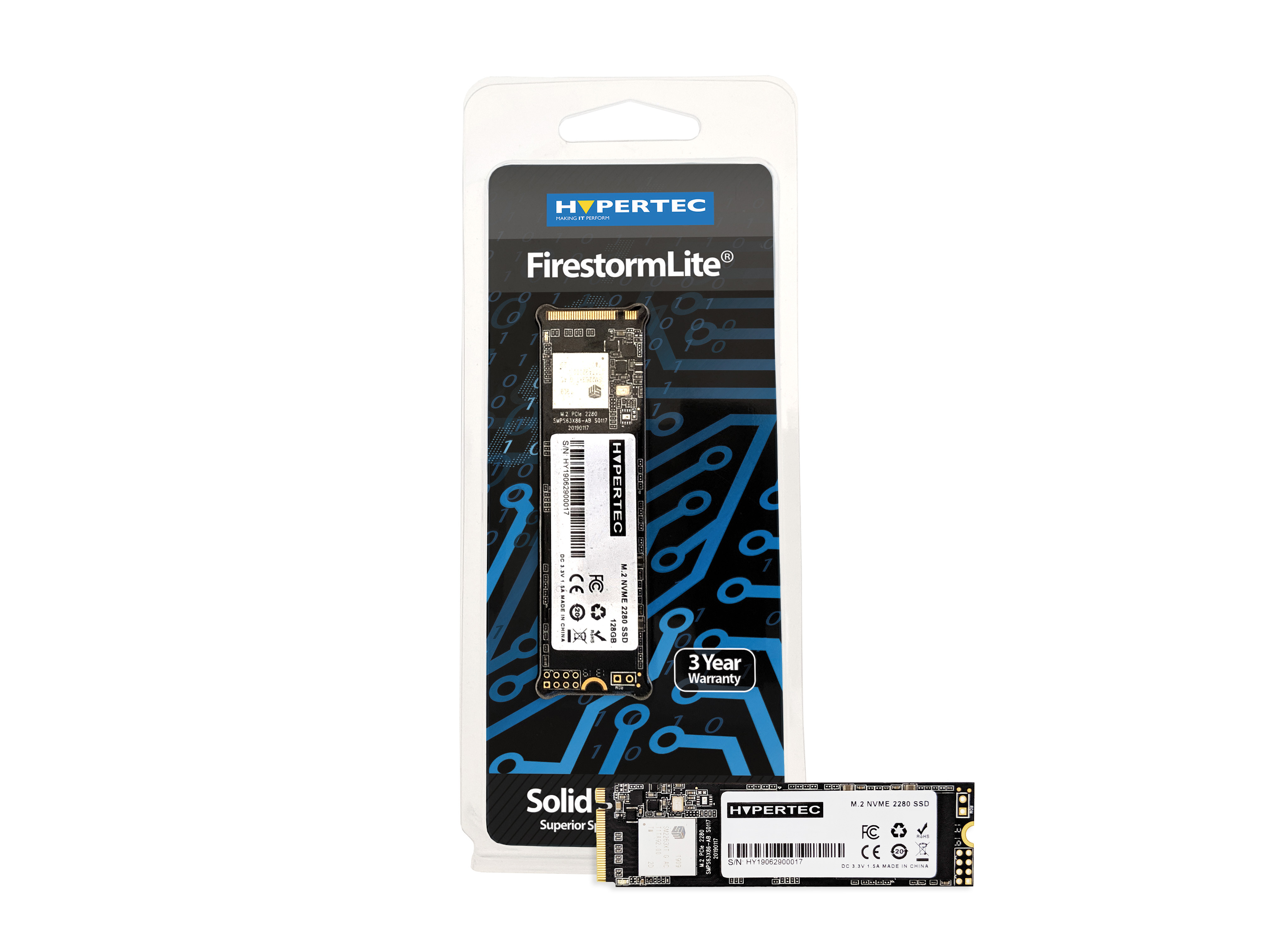 Image of Hypertec FirestormLite 2TB M.2 2280 PCIe Gen3x4 NVMe SSD; 3500MB/s...