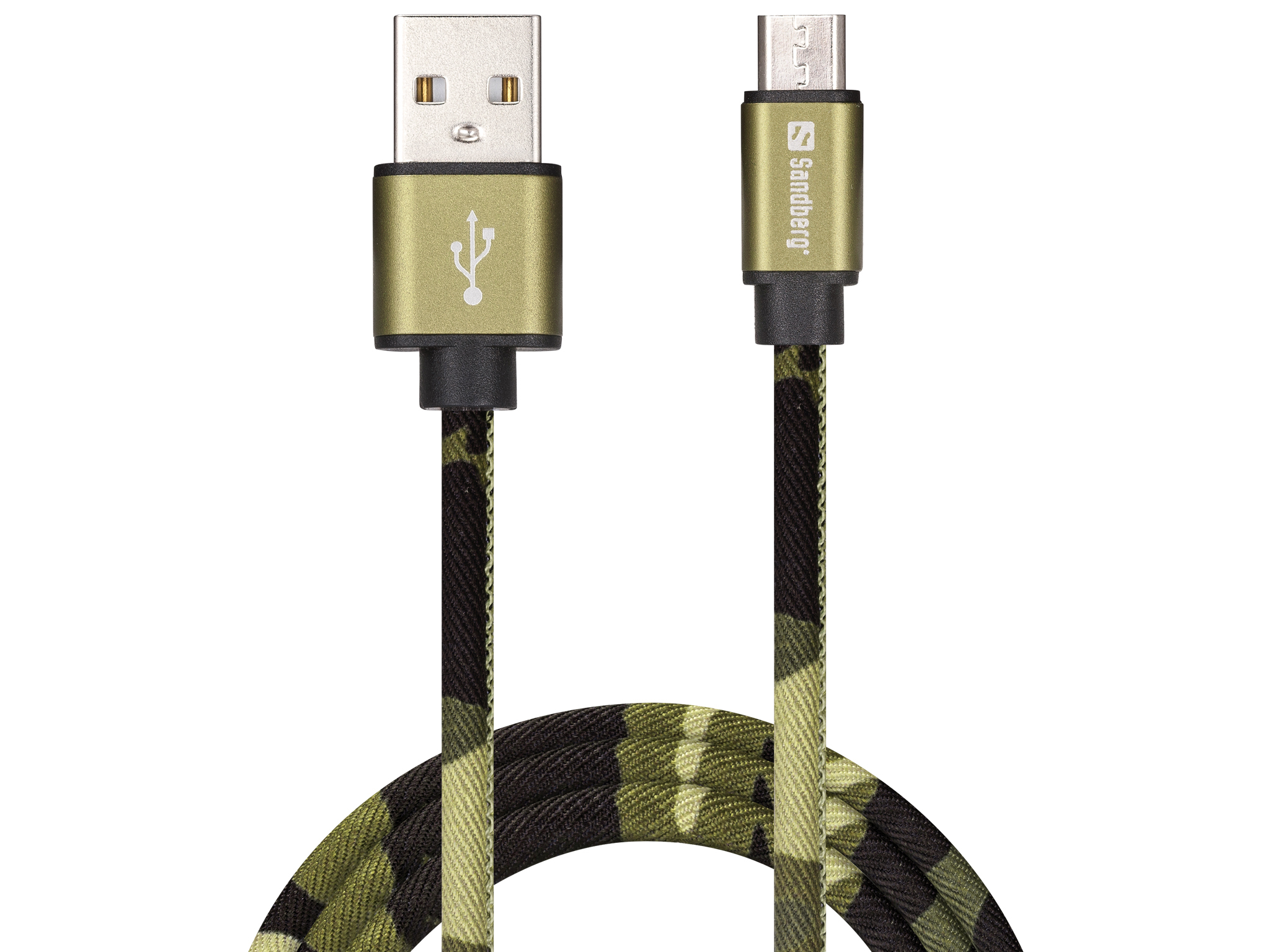 Image of Sandberg MicroUSB Green Camouflage 1m