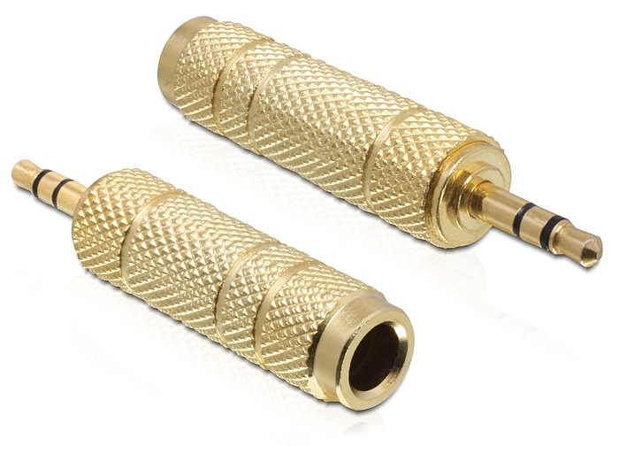 Image of DeLOCK 65360 cable gender changer 3.5 mm 6.35 mm Gold