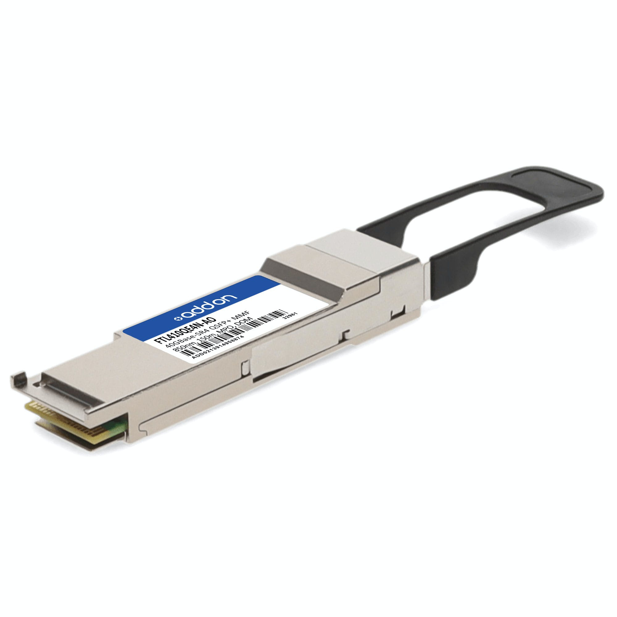 AddOn Networks FTL410QE4N-AO Compatible 40G QSFP+ 150 m TAA Compliant Transceiver AddOn Networks FTL410QE4N-AO Compatible 40G QSFP+ 150 m TAA Compliant Transceiver