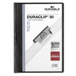 Durable Duraclip 30 report cover Black, Transparent PVC -