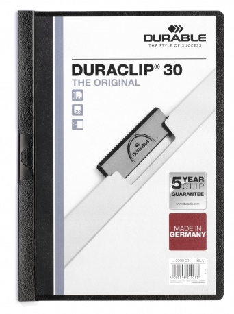 Photos - Accessory Durable Duraclip 30 report cover Black, Transparent PVC 220001 