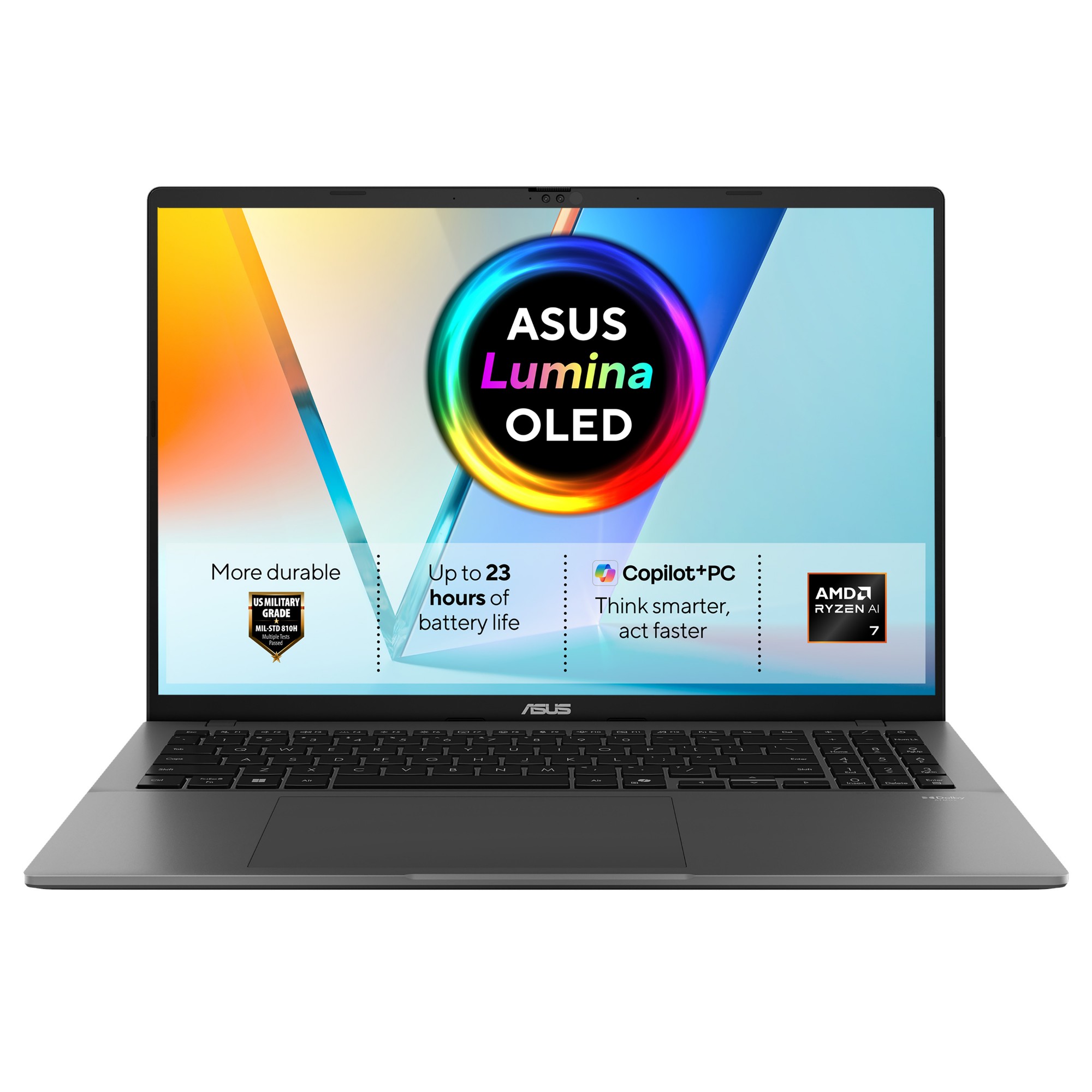 Asus Grey Vivobook S16 M3607ga-Sh001w Copilot+ Pc Amd Ryzen™ Ai 7 445 Lapto