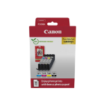 Canon 2106C006/CLI-581 Ink cartridge multi pack Bk,C,M,Y + Photopaper 50 sheet 10x15cm 5.6ml 1505/256/237/257 pg Pack=4 for Canon Pixma TS 6150/8150