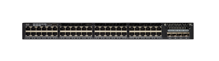 Cisco Catalyst WS-C3650-48PS-L network switch Managed L3 Gigabit Ethernet (10/100/1000) Power over Ethernet (PoE) 1U Black