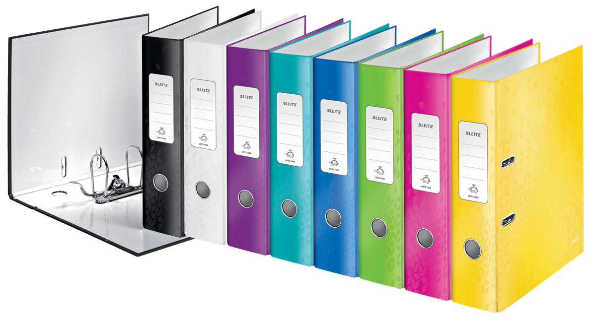 Leitz 180 WOW Lever Arch File A4 80mm Black (Pack of 10) 10050095
