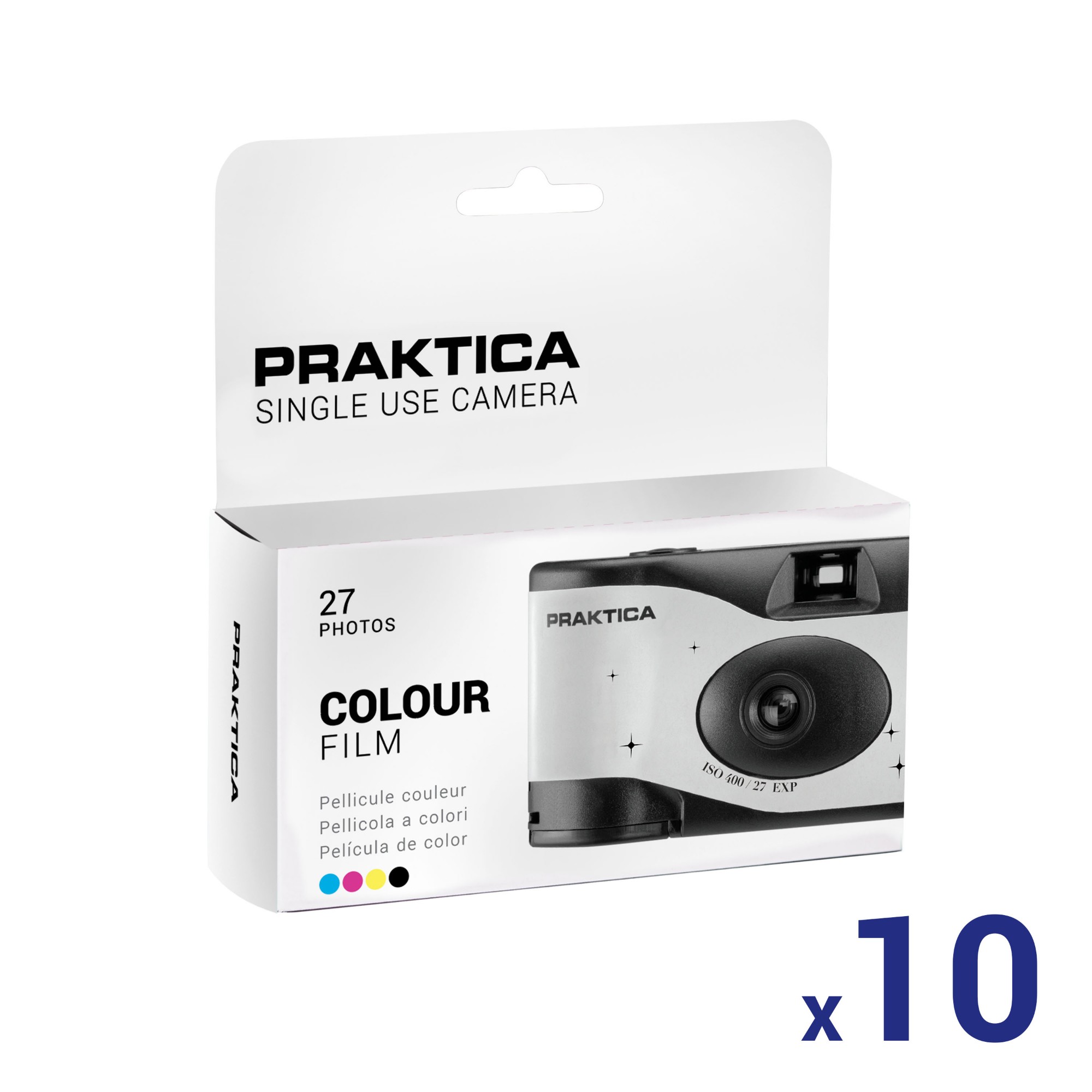 Praktica Single Use Disposable Film Camera with Flash - Wedding White - Pack of 10