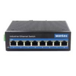 Wantec 3404 netwerk-switch Gigabit Ethernet (10/100/1000) Power over Ethernet (PoE) Zwart, Blauw