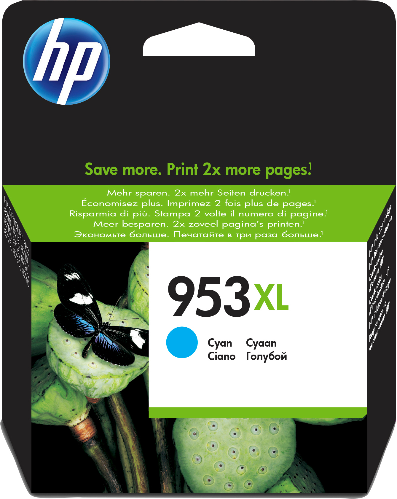 Image of HP F6U16AE/953XL Ink cartridge cyan high-capacity, 1.45K pages...