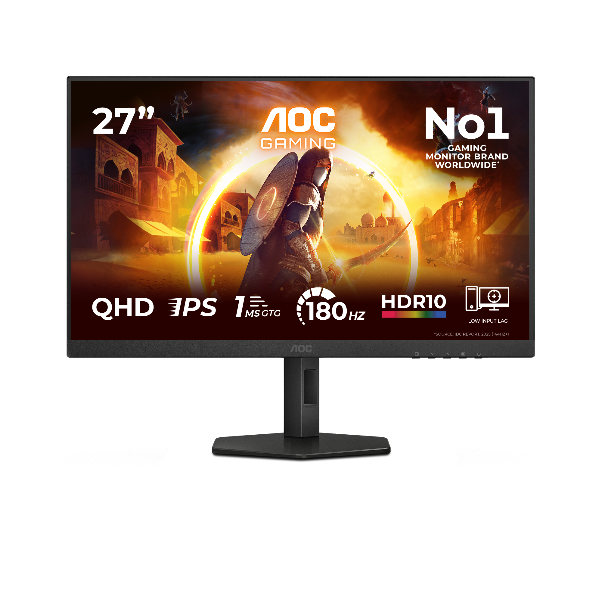 AOC G4 Q27G4XF computer monitor 68.6 cm (27") 2560 x 1440 pixels Quad HD LED Black, Grey