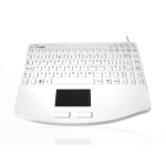 Ceratech Accuratus AccuMed 540 V2 VESA in White - USB Mini Sealed IP67 Antibacterial Clinical / Medical Keyboard with Large Touchpad & VESA Mounting.