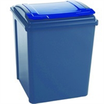 VFM RECYCLING BIN GRY/BLUE LID 50L