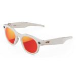Oakley Meta HSTN - with Meta AI, Audio, Photo, Video Compatibility - Warm Grey, Prizm™ Ruby