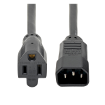 Tripp Lite P002-001-10A power cable Black 11.8" (0.3 m) NEMA 5-15R C14 coupler