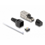 DeLOCK RJ45 plug to LSA with strain relief and dust cover Cat.6A toolfree
