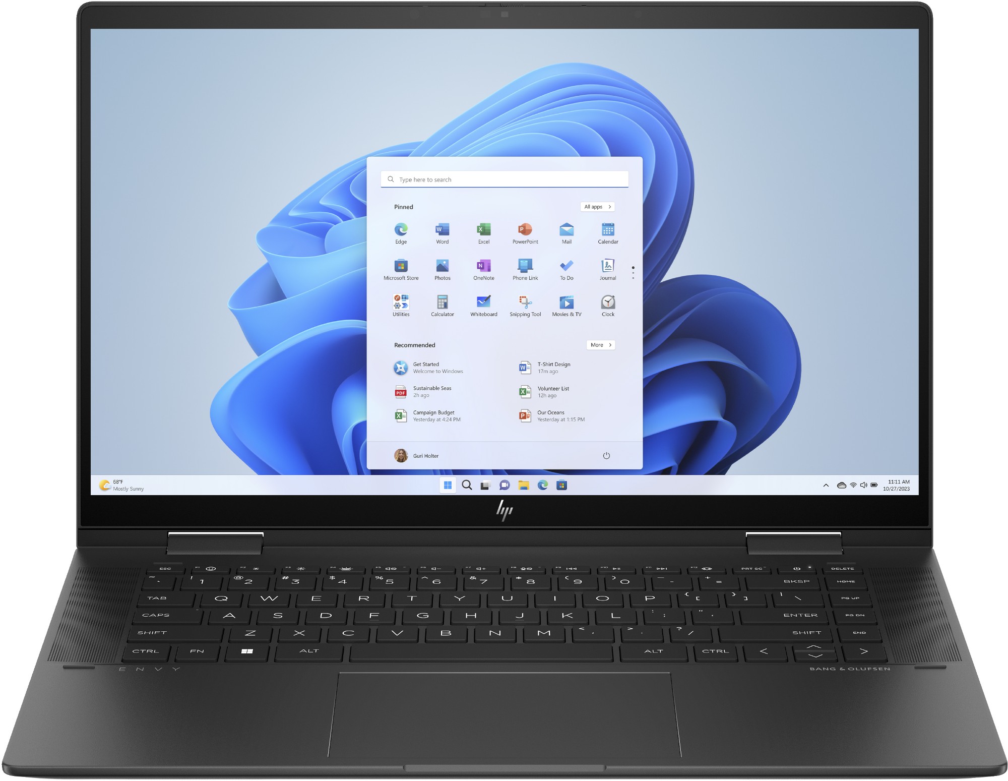 Envy x360 2-in-1 Laptop 15-fh0001na, Windows 11 Home,?15.6",?touch screen,?AMD Ryzen? 5,?8GB RAM,?512GB SSD,?FHD,?Nightfall black