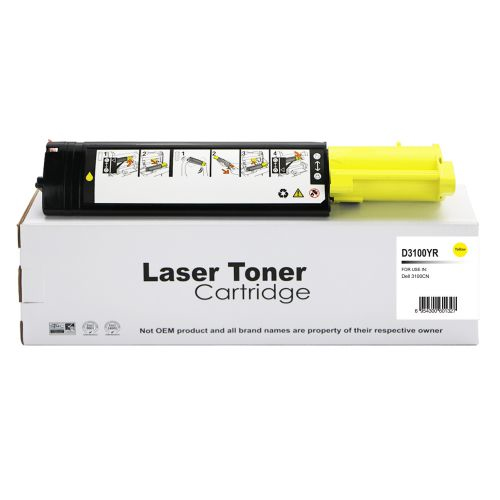 Remanufactured Dell 593-10063 (K4974) Yellow Toner Cartridge