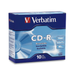 Verbatim CD-R 80MIN 700MB 52X Branded 10pk Slim Case 10 pcs