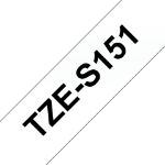 Brother TZE-S151 DirectLabel black on Transparent extra strong 24mm x 8m for Brother P-Touch TZ 3.5-24mm/HSE/36mm/6-24mm/6-36mm