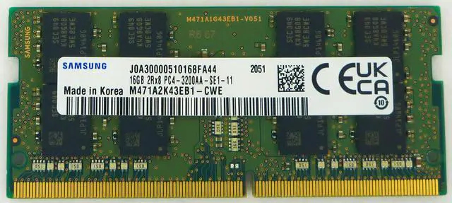 Samsung M471A2K43EB1-CWE 16GB DDR4 3200MHz PC4-25600 SODIMM