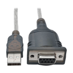 Tripp Lite U209-18N-NULL serial cable Black 15.7" (0.4 m) USB Type-A DB-9