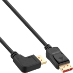 InLine DisplayPort 1.4 cable, 8K4K, left angled, black/gold, 5m