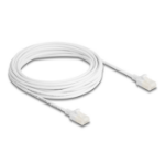DeLOCK RJ45 Network Cable Cat.6A plug to plug with robust latch for industrial use U/UTP Slim 5 m white