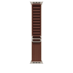 Apple 49mm Burgundy Alpine Loop - Medium - Natural Titanium Finish