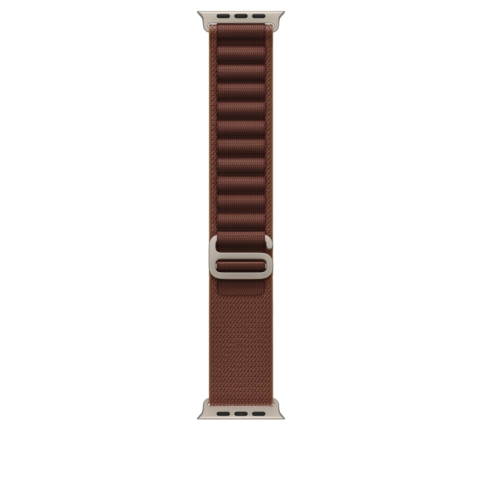 Apple 49mm Burgundy Alpine Loop - Large - Natural Titanium Finish