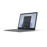 Microsoft Surface Laptop 5 i5-1245U Notebook 34.3 cm (13.5") Touchscreen Intel® Core™ i5 8 GB LPDDR5x-SDRAM 256 GB SSD Wi-Fi 6 (802.11ax) Windows 10 Pro Platinum