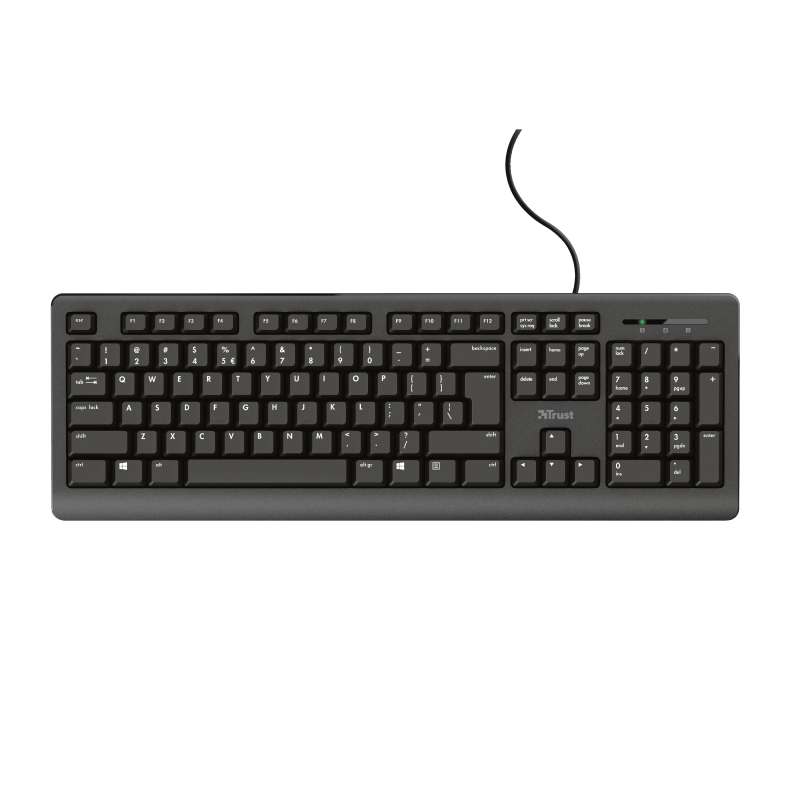 Trust TK-150 keyboard USB QWERTY UK English Black