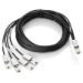 HPE StoreEver 4m External Mini-SAS to 4x1 Mini-SAS Cable Svart
