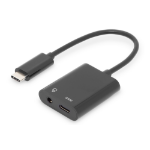 Digitus USB-C adapter / converter, USB-C to USB-C + 3.5mm jack