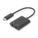 Digitus USB-C adapter / converter, USB-C to USB-C + 3.5mm jack