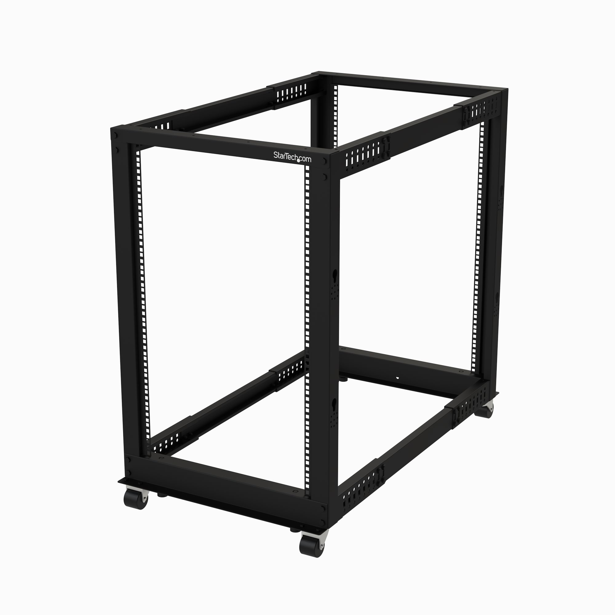 Image of StarTech.com 4-Post 18U Mobile Open Frame Server Rack, Four Post...