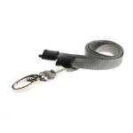Digital ID 10mm Recycled Plain Grey Lanyards with Metal Lobster Clip (Pack of 100)