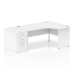 Dynamic Impulse Panel End Crescent Desk Workstation