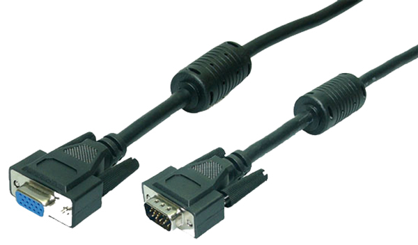 LogiLink VGA M/F 10m VGA cable VGA (D-Sub) Black